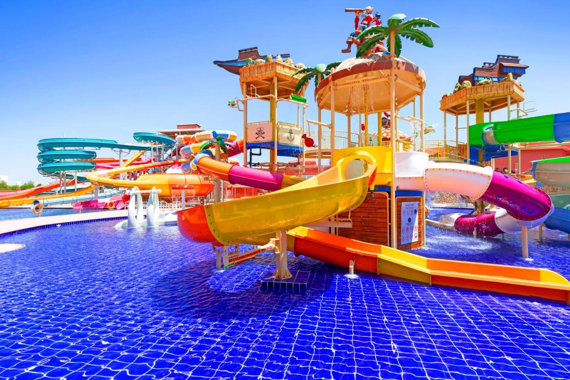 Pickalbatros Laguna Vista Aqua Park Sharm el Sheikh Esterno foto The park's slides