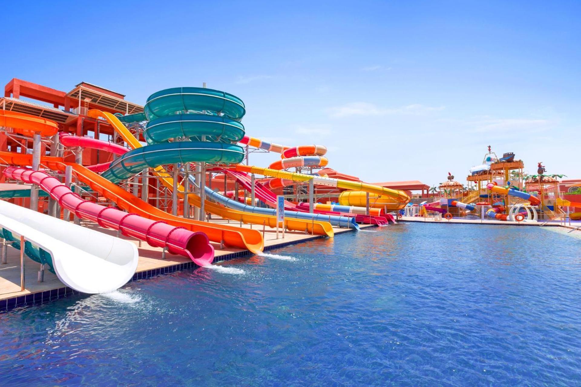Pickalbatros Laguna Vista Aqua Park Sharm el Sheikh Esterno foto The park's slides